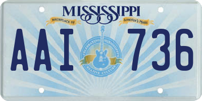 MS license plate AAI736