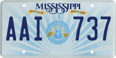 MS license plate AAI737