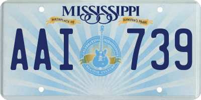 MS license plate AAI739