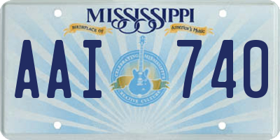 MS license plate AAI740