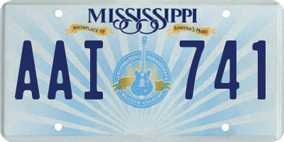 MS license plate AAI741