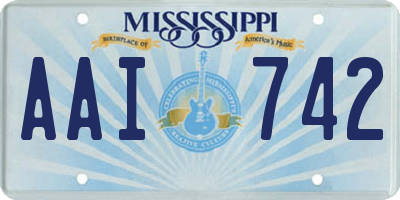 MS license plate AAI742