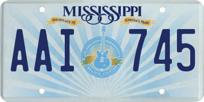 MS license plate AAI745