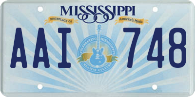 MS license plate AAI748