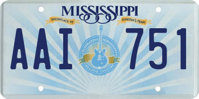 MS license plate AAI751