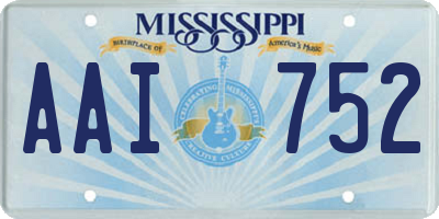 MS license plate AAI752