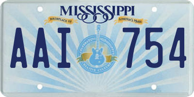 MS license plate AAI754