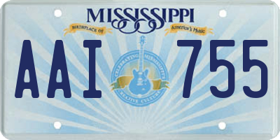 MS license plate AAI755