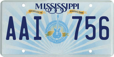 MS license plate AAI756