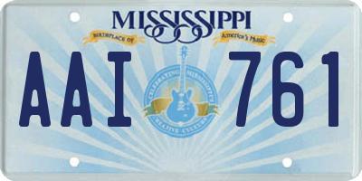 MS license plate AAI761