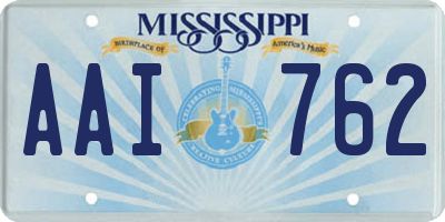 MS license plate AAI762