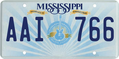 MS license plate AAI766