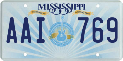 MS license plate AAI769