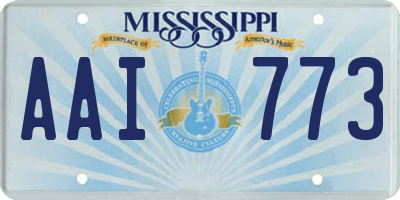 MS license plate AAI773