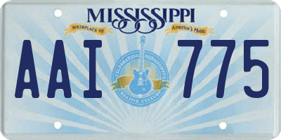 MS license plate AAI775