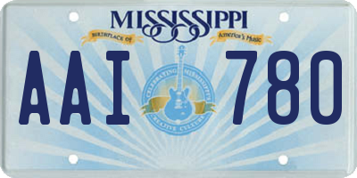 MS license plate AAI780