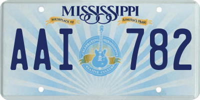 MS license plate AAI782