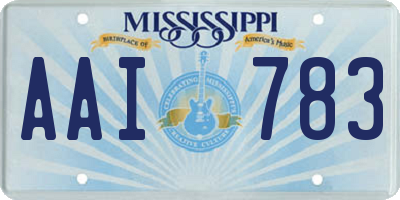 MS license plate AAI783