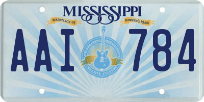 MS license plate AAI784