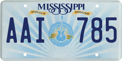 MS license plate AAI785