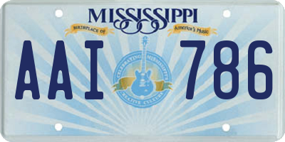 MS license plate AAI786