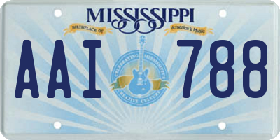 MS license plate AAI788