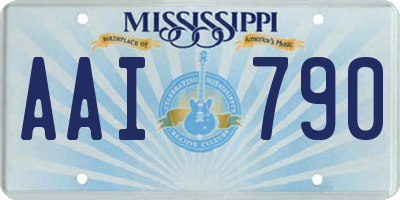 MS license plate AAI790