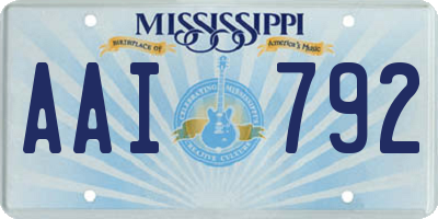 MS license plate AAI792