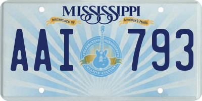 MS license plate AAI793