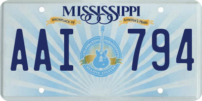 MS license plate AAI794