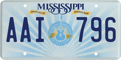 MS license plate AAI796