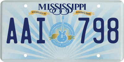 MS license plate AAI798