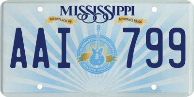 MS license plate AAI799