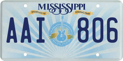 MS license plate AAI806