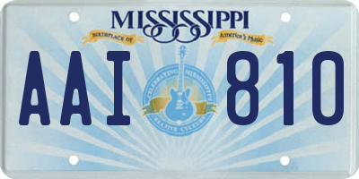 MS license plate AAI810