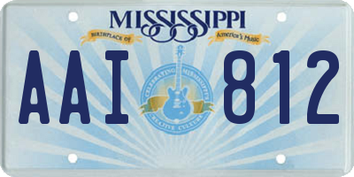 MS license plate AAI812