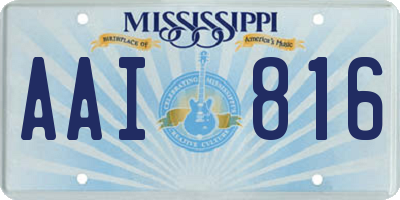 MS license plate AAI816
