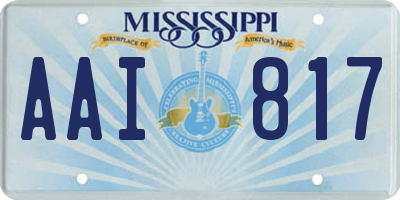 MS license plate AAI817