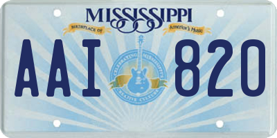 MS license plate AAI820