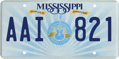 MS license plate AAI821