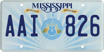 MS license plate AAI826