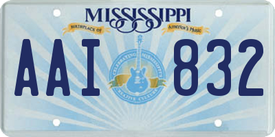 MS license plate AAI832