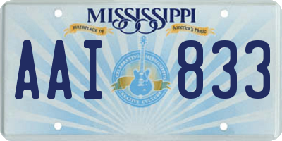 MS license plate AAI833