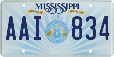 MS license plate AAI834