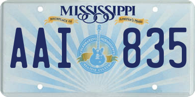 MS license plate AAI835