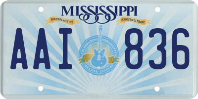 MS license plate AAI836