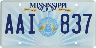 MS license plate AAI837