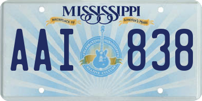 MS license plate AAI838