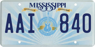 MS license plate AAI840