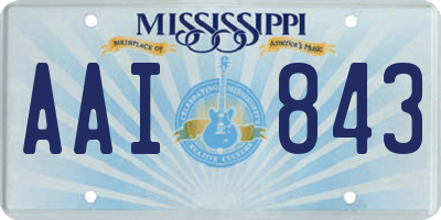 MS license plate AAI843